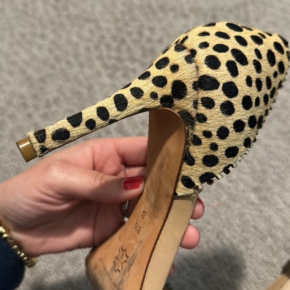 Loeffler Randall Mint Leora Leopard Print Heels - Picture 6 of 10